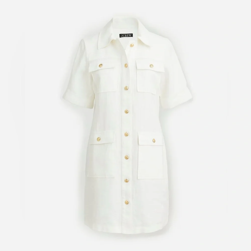 J.Crew Gamine shirtdress in linen BY826